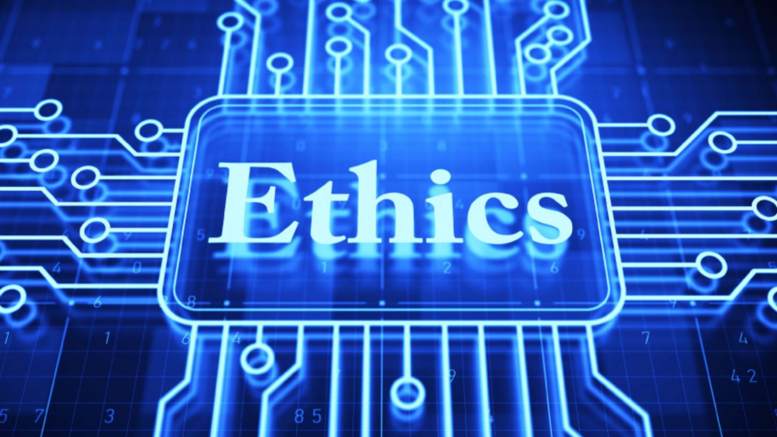 A Picture of a Blue Light Highlited Ethics 