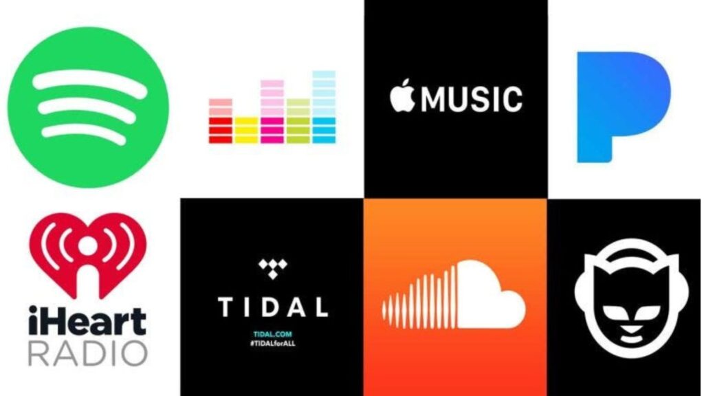 Different Logos of Music Sharing Platforms 